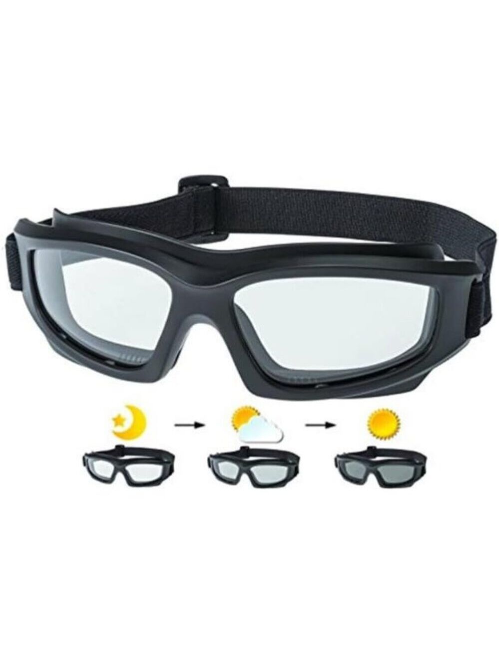 Motorcycle Goggles for Men Photochromic Riding ATV Dirt Bike Ski Eye Protection